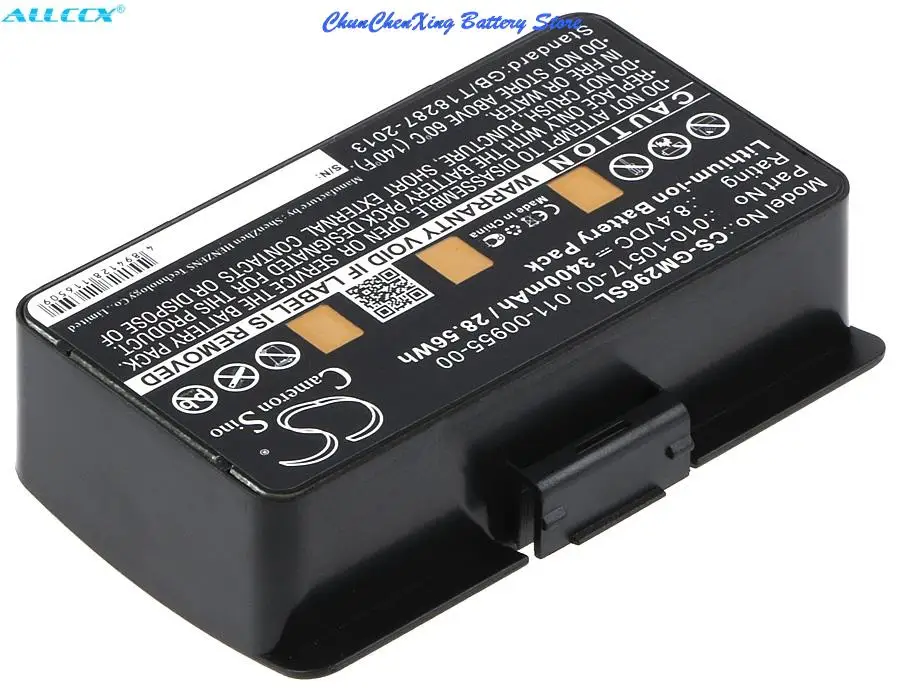 Cameron S37- Batterie pour Garmin EGM478,GPSMAP 3400, 276c, 276, ino 6, ino 6C, 296, 378, 396,478,495,496 mAh