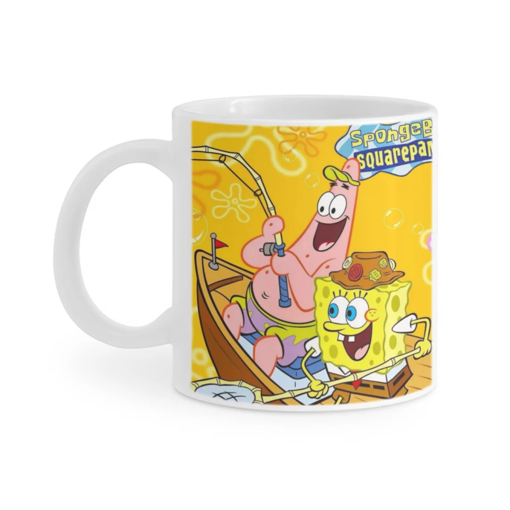 Funny SpongeBob Coffee Mug 11oz Fun Ceramic Coffee Tea Cocoa Cup Handle Tea Drink Cup