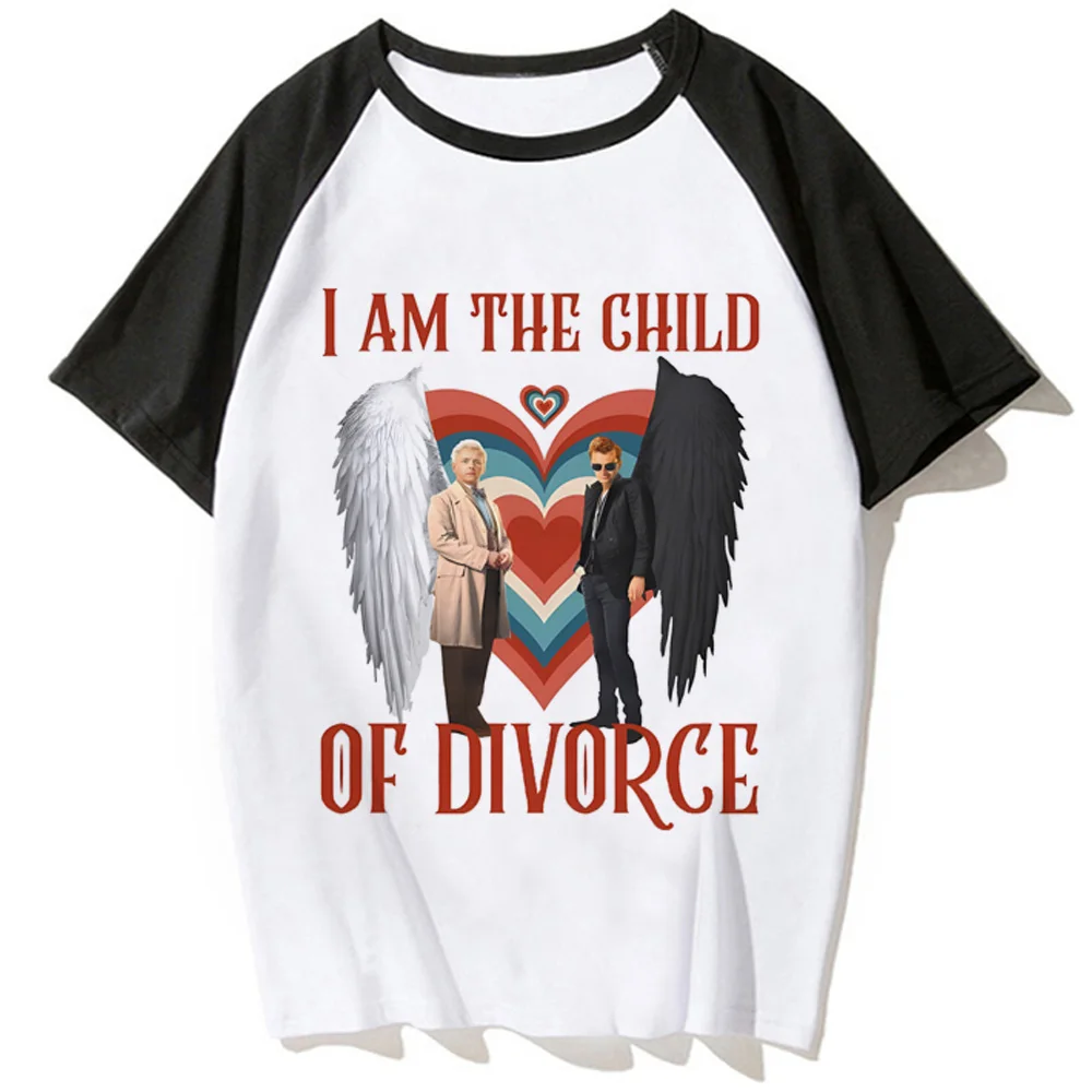Good Omens top women Y2K comic Tee girl anime comic clothes