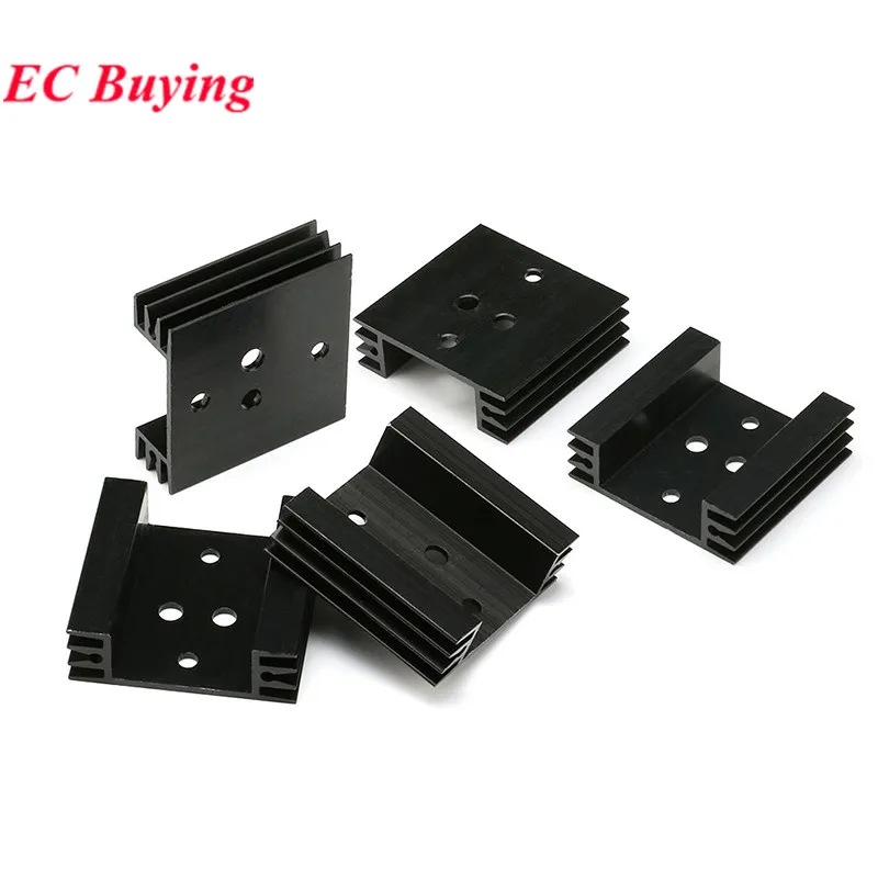 5pcs/1pc 45*45*14mm Heatsink Cooling Fin Radiator Cooler Aluminum Heat Sink for TO-3 Transistor Cool Accessories TO3 45X45X14mm