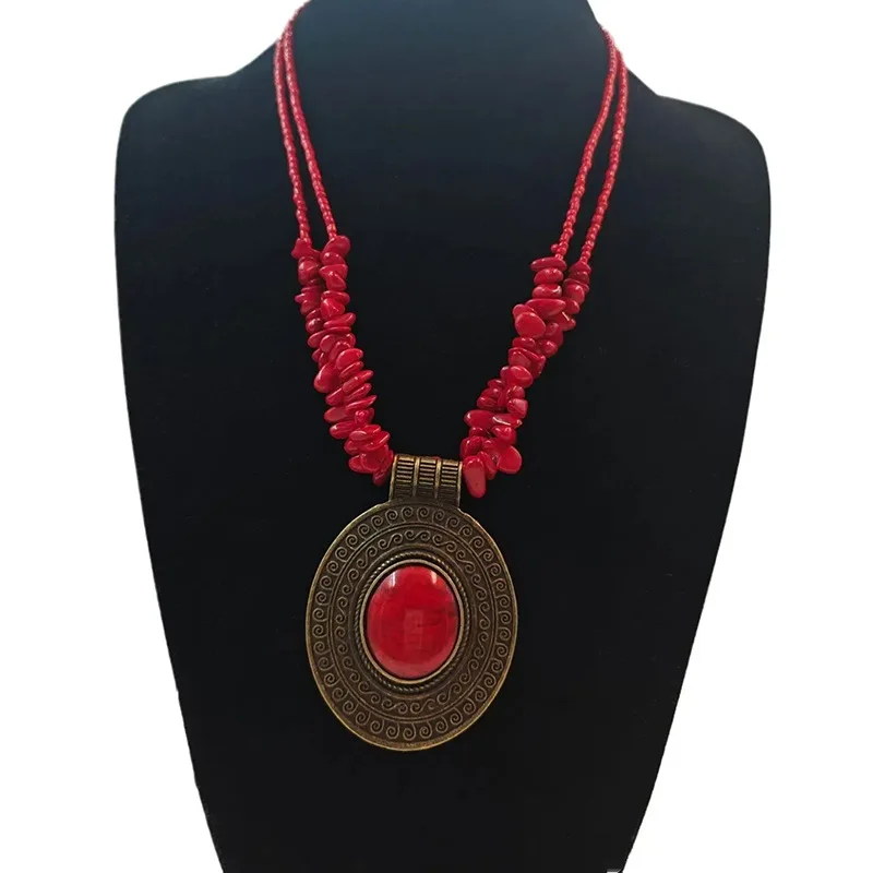 Ovale Pullover-Kette, mehrfarbige Legierung, Vintage-Damenmode, vielseitige lange Halsketten, exquisiter Schmuck – Detail 3