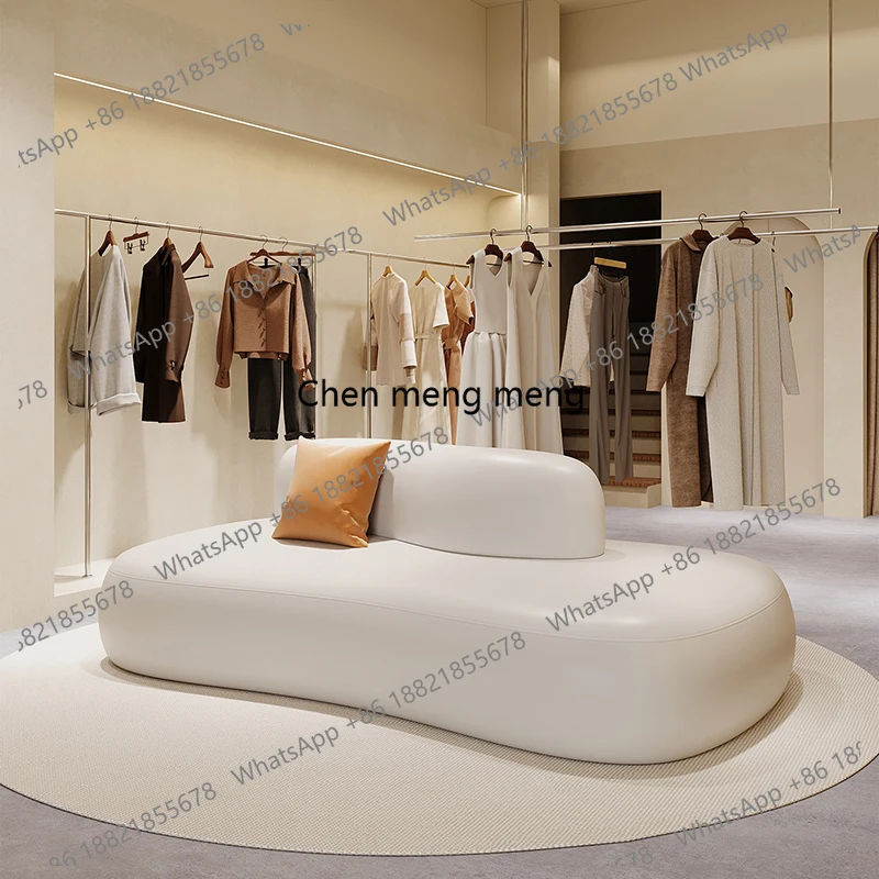 

Nordic Cream Style Reception Sofas Italian Minimalist Clothing Store Hair Salon Office Sofa Rest Area Commercial Furniture