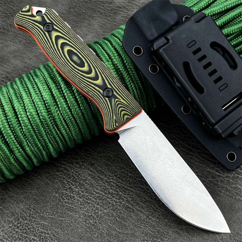 

Тактический нож BM 15002 с фиксированным клинком - клинок из стали 8Cr13Mov высокой твердости, нескользящая рукоятка G10, многофункциональный инструмент для кемпинга и активного отдыха