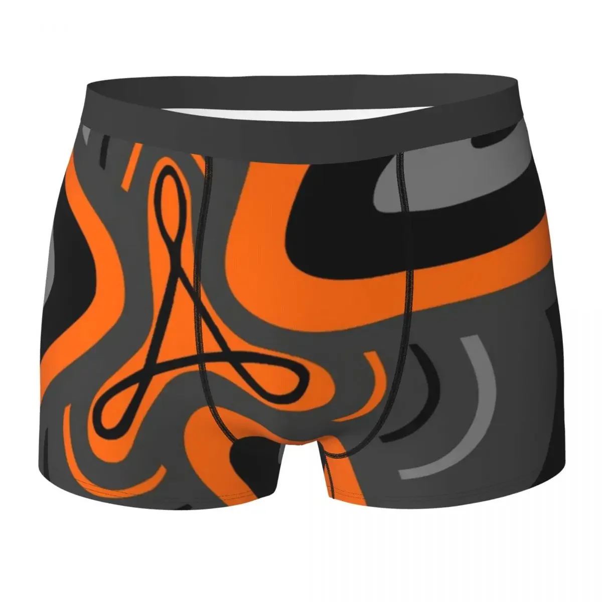 Boxer Underpants Shorts Hail Adobe - Orange, Grey, And Black Panties Male Comfortable Underwear for Homme Man Boyfriend Gift