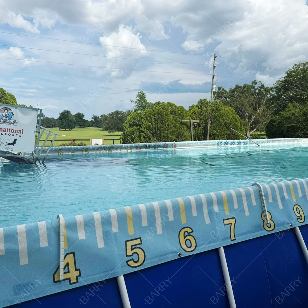 

Portable Above Ground Durable Plato 0.9mm PVC Tarpaulin Metal Frame Pet Deep Dog Swimming Pools for Dog Training