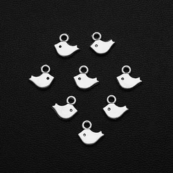 50pcs/lot--7x8mm Mini Bird Cute Sparrow Charms Pendants For Diy Jewelry Making Supplies Accessories Wholesale Bulk Items