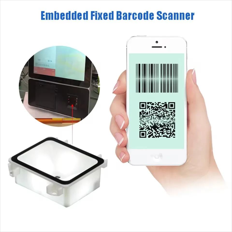 EVAWGIB 2D Barcode Scanner QR Bar code Reader USB RS232 TTL  Kiosk Small Fixed Mounted Barcode Machine QR Bar Code Reader