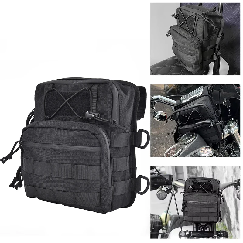 

For Harley Motorcycle Handlebar Tool Bag Pannier Storage T-Bar Riser Bags Universal For FXDWG Wide Glide FXDF Fat Bob Low Rider