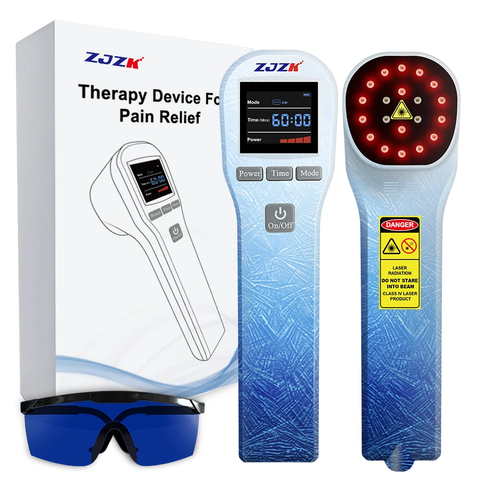 650nm & 808nm Class 4 Laser Therapy For Pain Portable Infrared Laser Knee Massager Red Light Therapy For Knee Pain