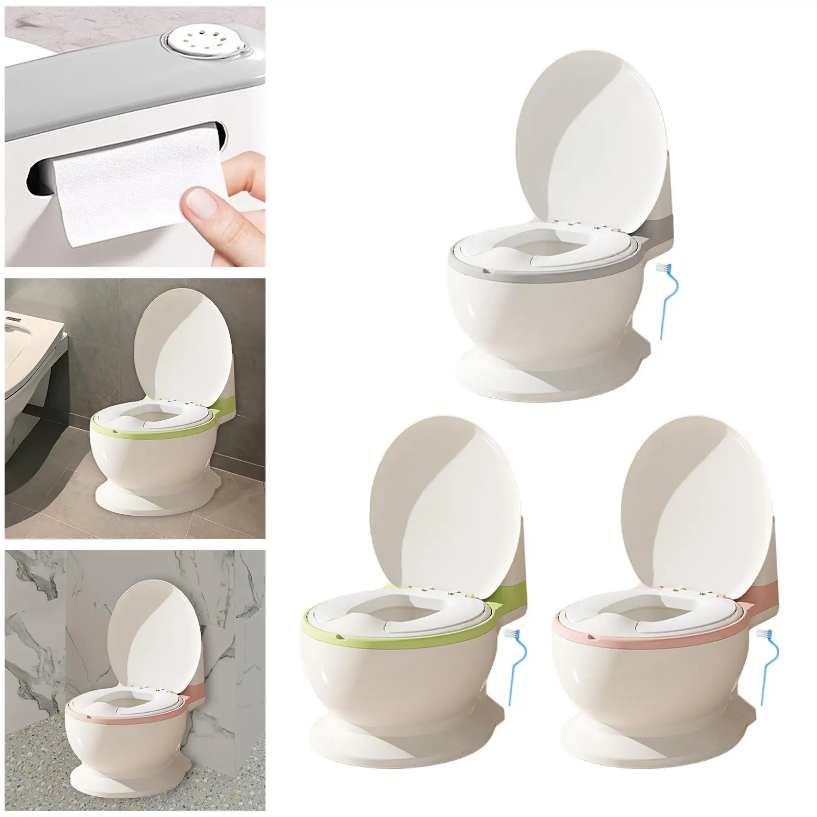 Baby Potty Toilet Potty Includes Cleaning Brush Training Transition Potty Seat Removable Potty Pot for Kids Babies