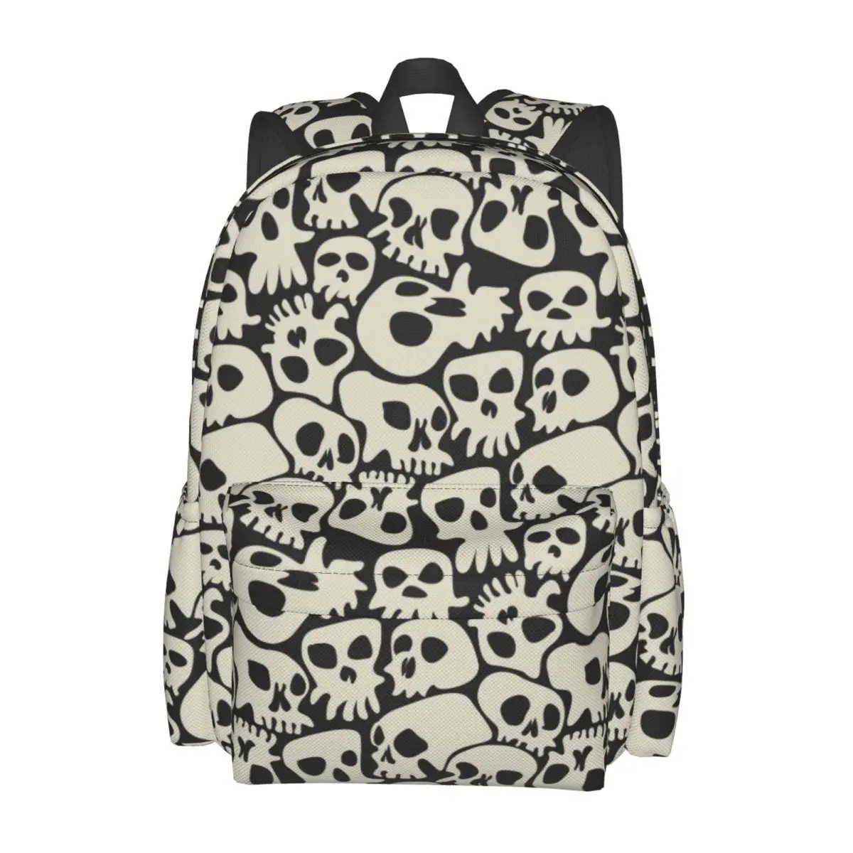 Skull Pattern Halloween Large Capacity Student Backpack Casual Fashion Schoolbag Knapsack Travel Daypack