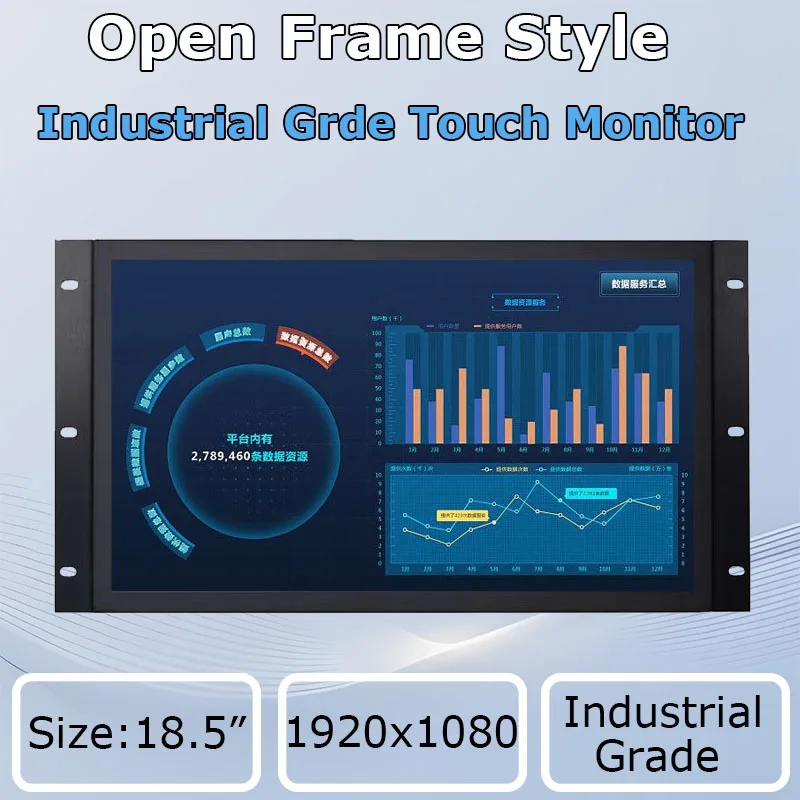 18.5 Inch HD 1920x1080 Touch Screen Monitor 1080P VGA HD Computer Touchscreen Display for Industrial Equipment KIOSK Use