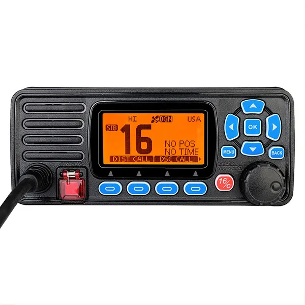 IPX7 Waterproof 25W 88CH Fixed Mount VHF/UHF DSC Digital Selective Calling GMDSS GPS Marine Mobile Radio 0-30KM Range for