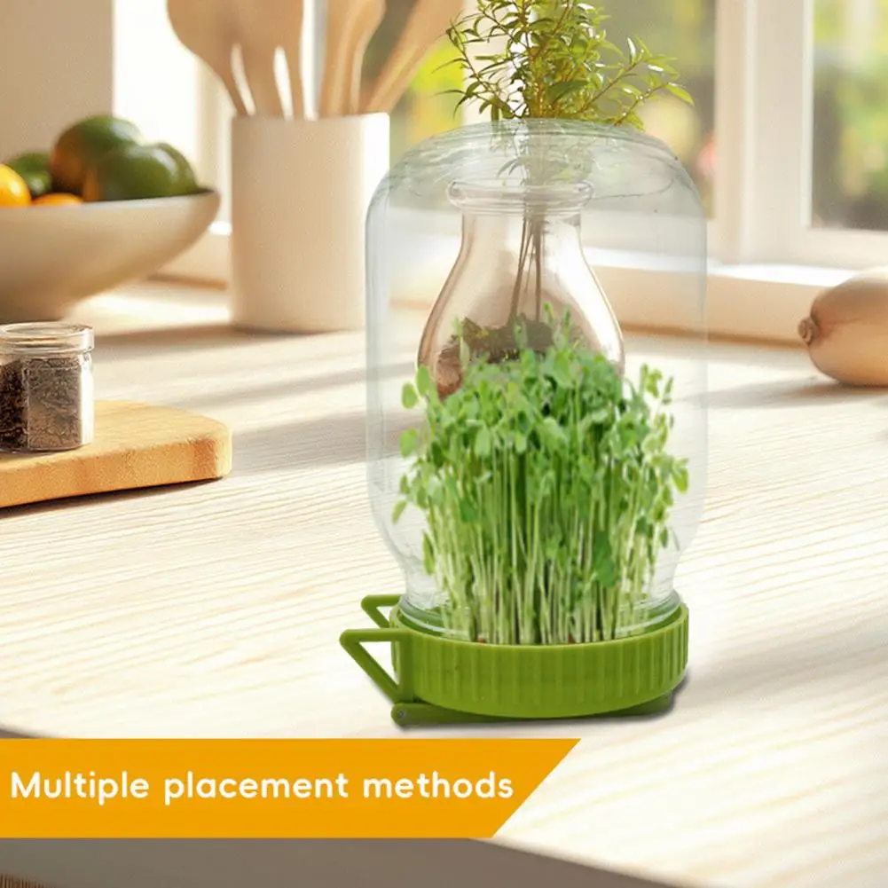Sprouting Jar Lid for Wide Mouth Mason Jars Bean Sprouts Grow Kit Sprouting Lid with Stand for Mason Jars Bpa Free for Alfalfa