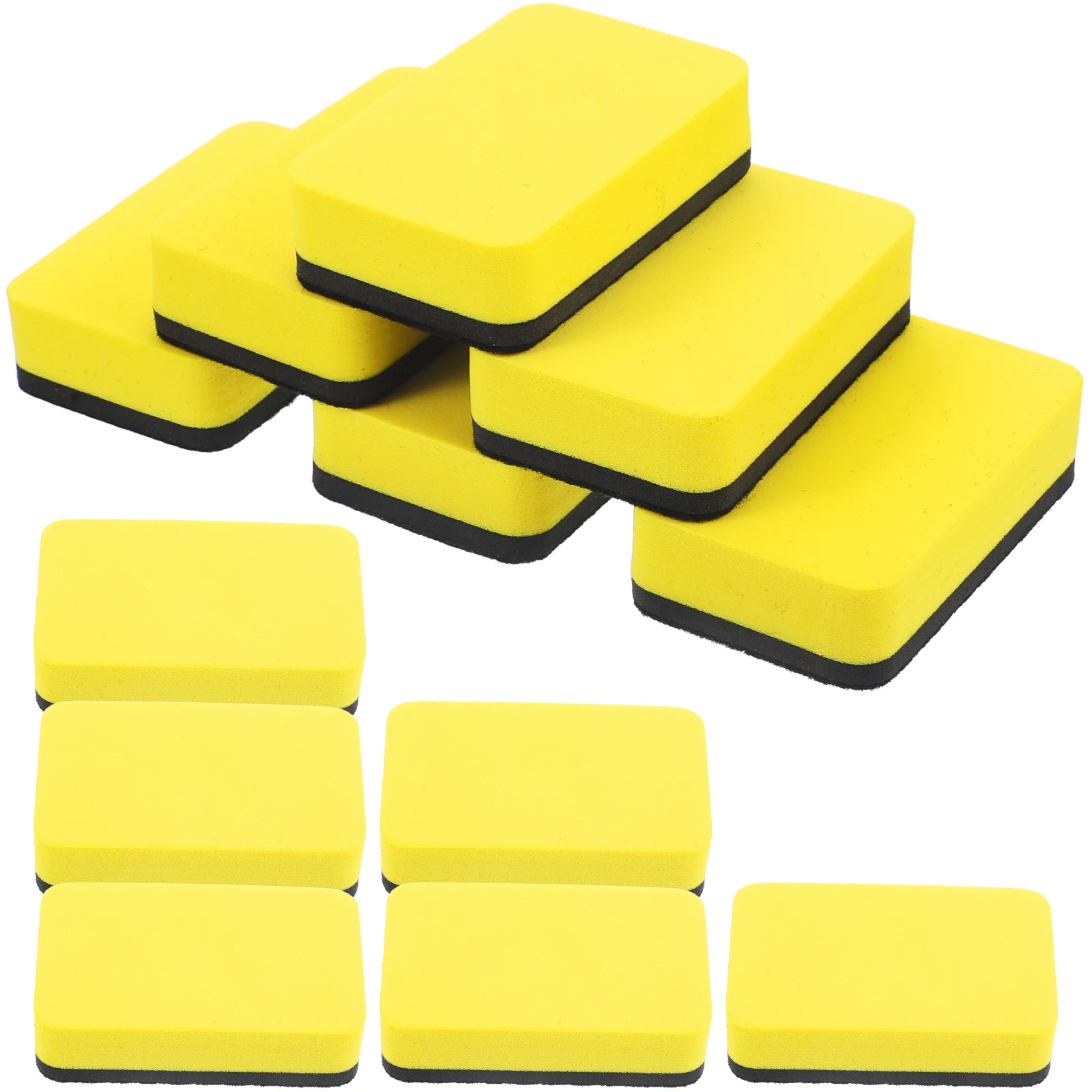 

36 Pcs Yellow Felt Whiteboard Eraser for Classroom Teaching Office Supplies Dry Erase Marker Cleaner Portable Reusable