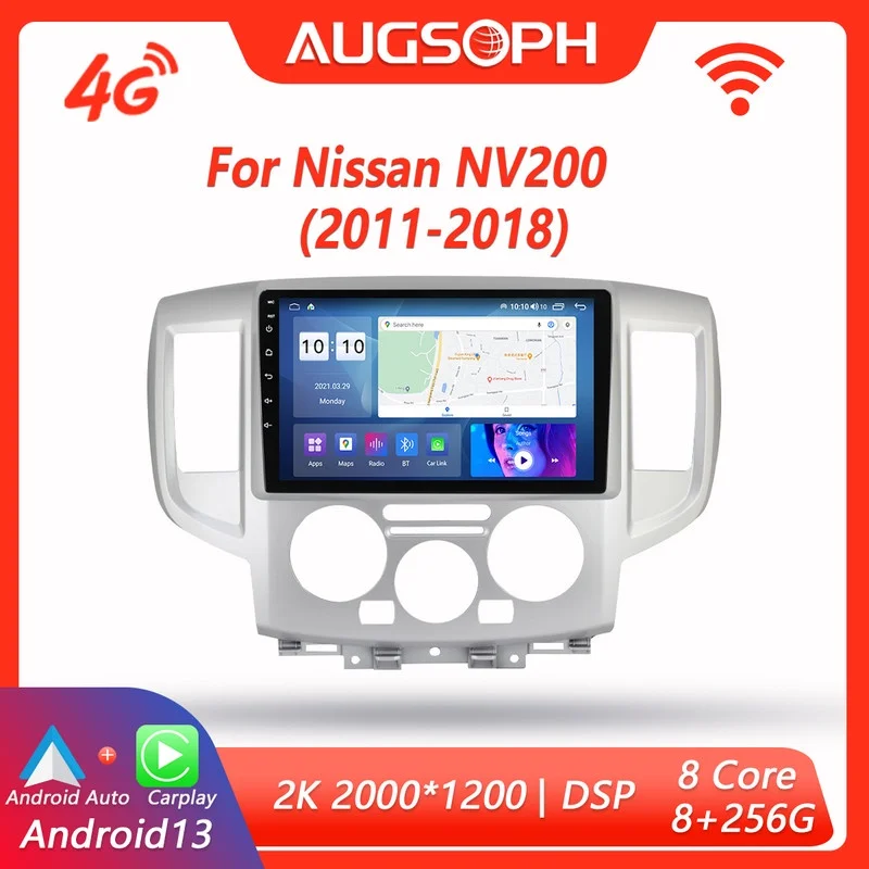 

Android 13 Car Radio for Nissan NV200 2011-2018, 9inch 2K Multimedia Player with 4G Car Carplay DSP & 2Din