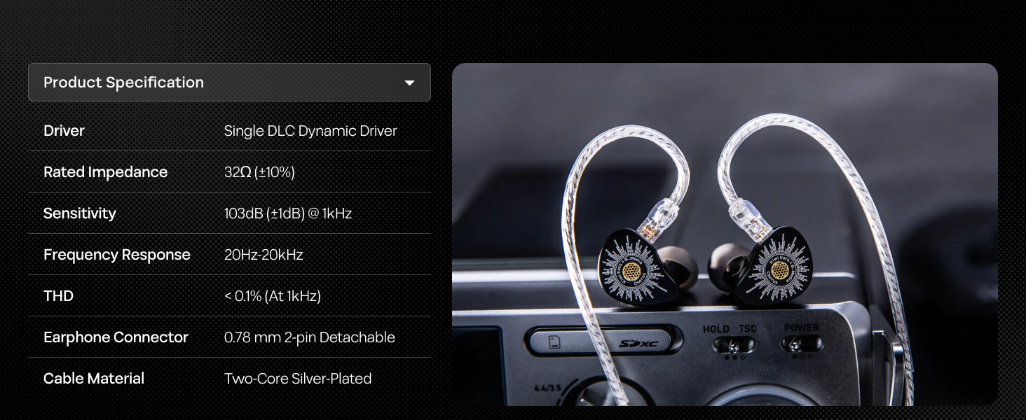 Kiwi Ears x B_Media: Chorus DLC Diaphragm Dynamic Driver IEM-Kopfhörer mit maßgeschneidertem Kabel-Ökosystem – Detail 10