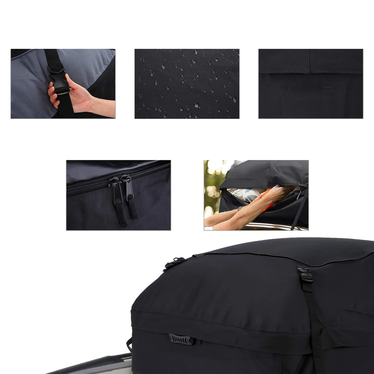 145*80*45cm Car Cargo Roof Bag Waterproof Auto Rooftop Luggage Carrier Storage Bag 600D Oxford Car SUV Van Foldable Roofs Bags