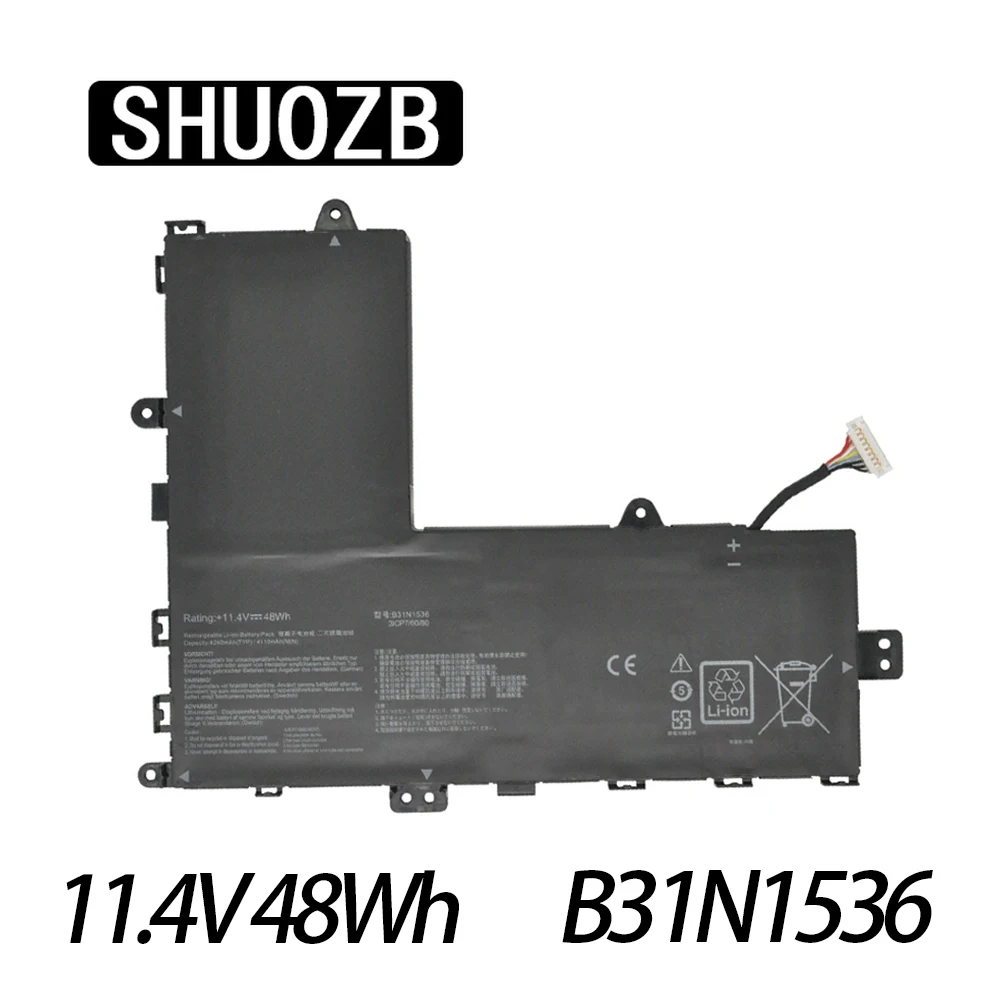 SHUOZB B31N1536 Laptop Battery For ASUS Vivobook Flip TP201SA TP201SA-3K TP201SA-3K TP201SA-FV0011T FV0007T TP201SA-DB01T 11.4V