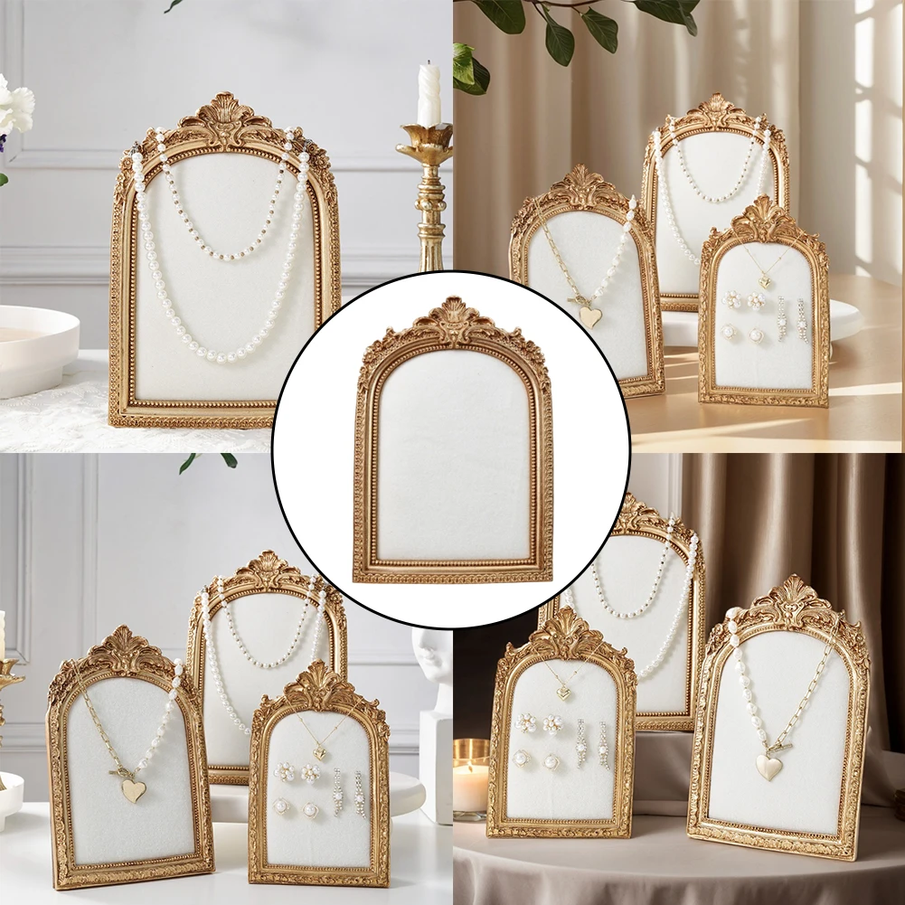 

For Wedding Display Gold Jewelry Display Decorative Jewelry Organizer Stand Resin Jewelry Frame Converts To Photo Holder