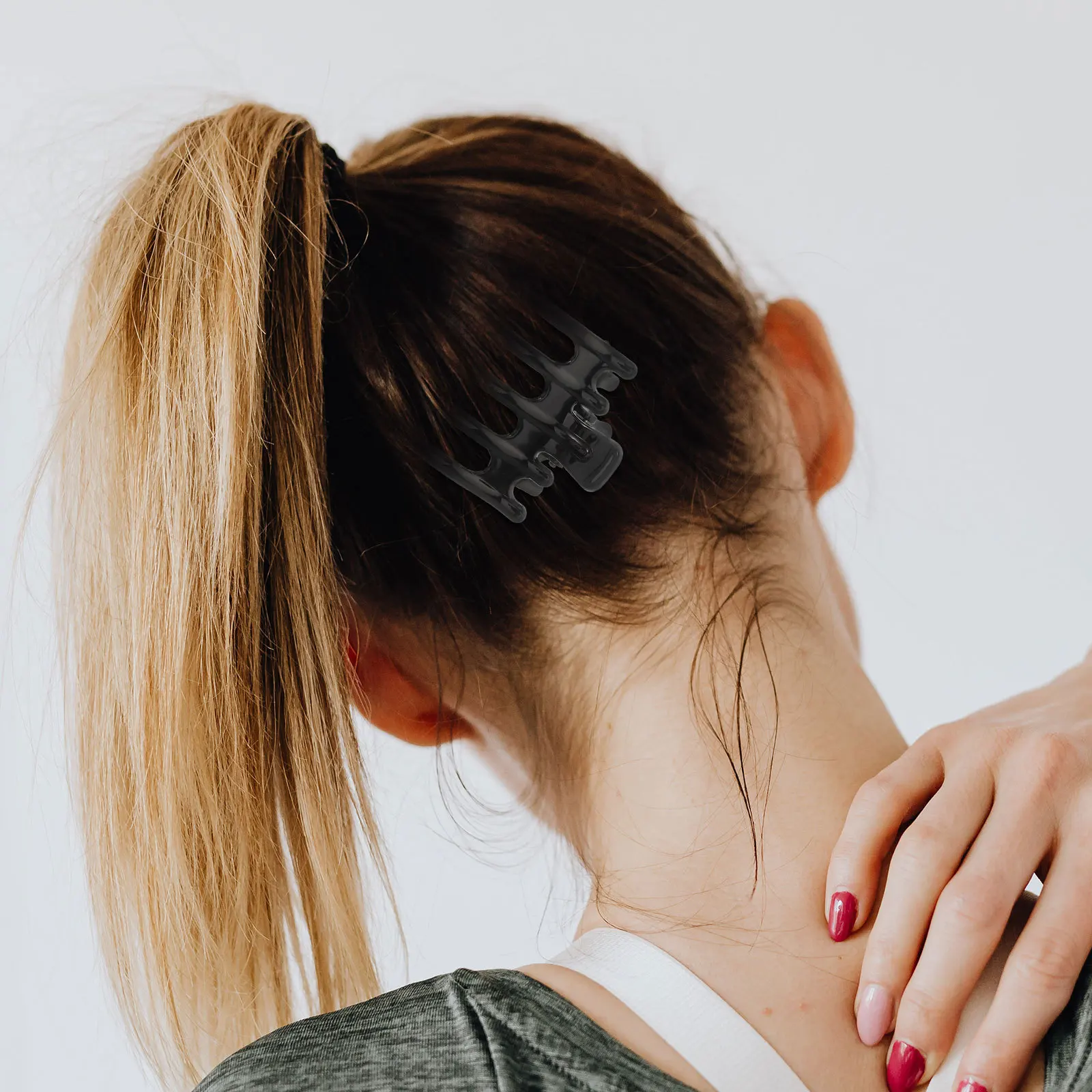 

10pcs Five Teeth Claw Clips Resin Plastic Hair Clamps For Women Girls Daily Wear Office Outing Stylish Durable Hold Strong