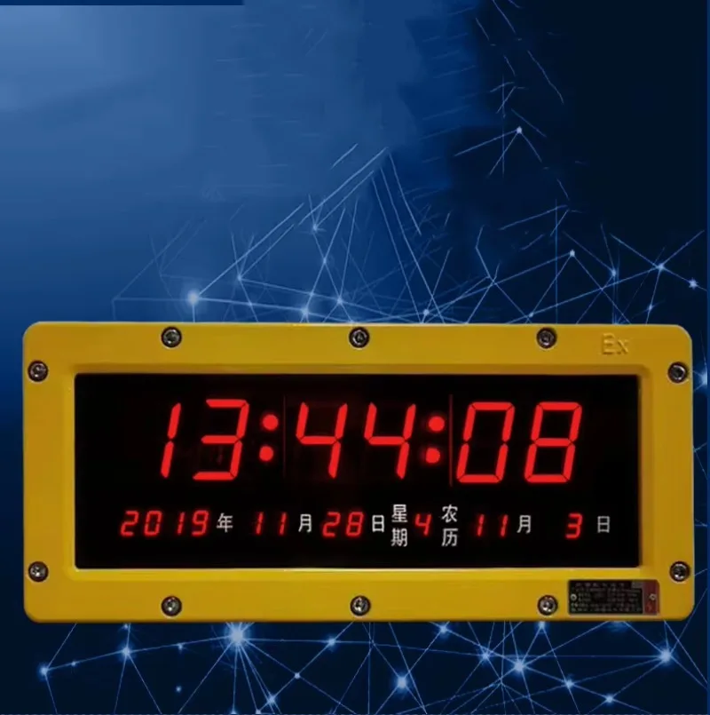Dustproof and explosion-proof synchronous smart clock factory digital wall clock perpetual calendar clock large screen timer