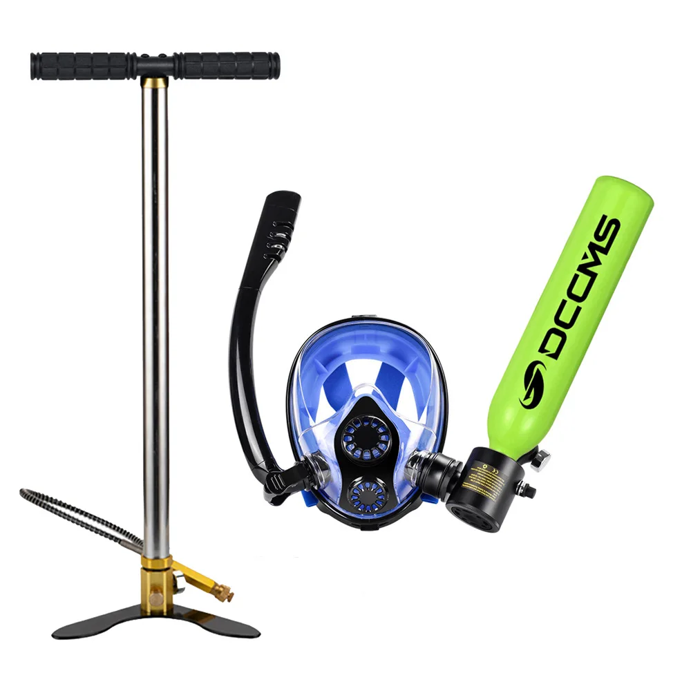 

Mini Scuba Tank and Snorkel Mask Combo, 0.5L Scuba Gear with 6-10 Mins of Underwater Breathing, Underwater Breath System