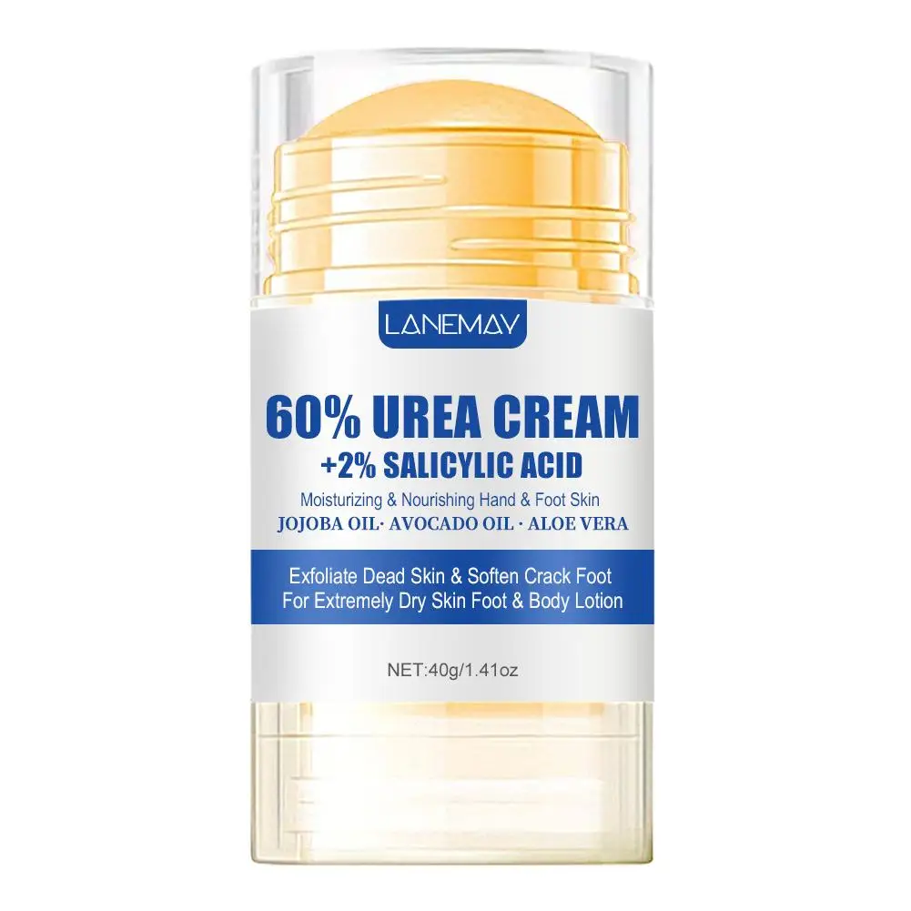 Crema 60% de Urea para el cuidado de las manos de los pies, crema para el cuidado del talón, hidratante profunda y nutritiva para la piel seca y áspera, B5J1