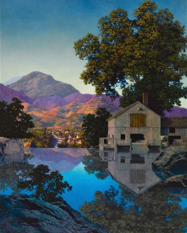 Maxfield Parrish : Mill Pond : Archival Quality Art Print Wall Art Rome Decoration