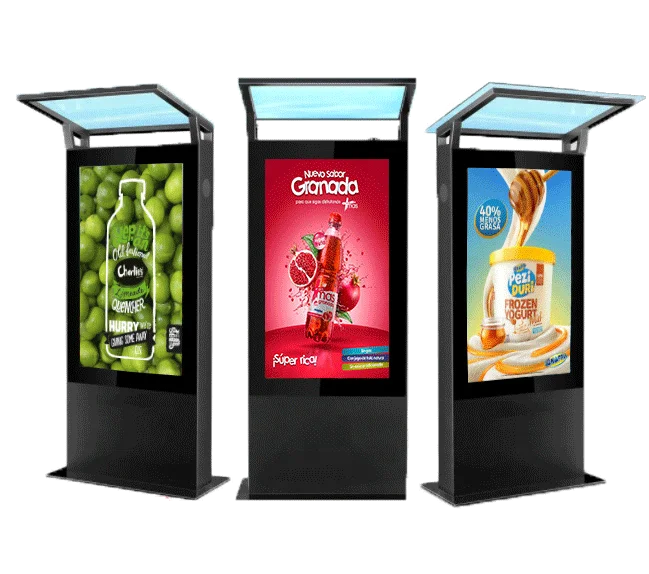 

43" Outdoor Vertical HD Screens Lcd Display Advertising Outdoor Digital Signage Kiosk with Waterproof Canopy