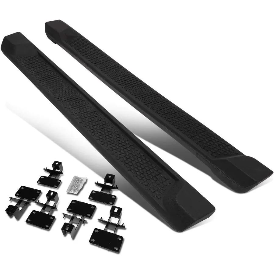 

6 посадок для бега, боковая ступенька Nerf Bar для Jeep Wrangler 20182024 JL Unlimited, 4 двери, текстурированные черные ступеньки с прочной устойчивостью к ржавчине