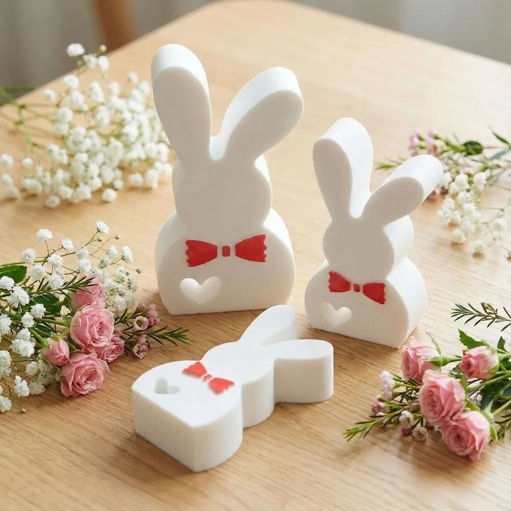 

Силиконовая форма «Милый пасхальный кролик» для литья из смолы, антипригарная, гибкая, для поделок, 3D-форма «Зверёк», для декора дома