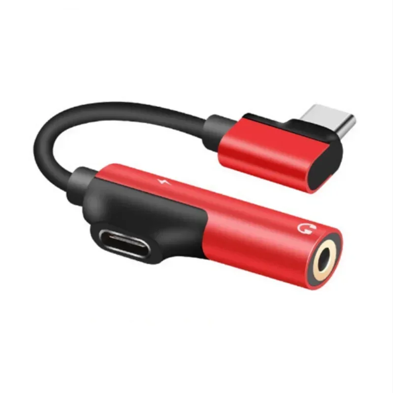 유형 C 케이블 어댑터용 2 in 1 유형 C 3.5mm AUX 오디오 이어폰 변환기