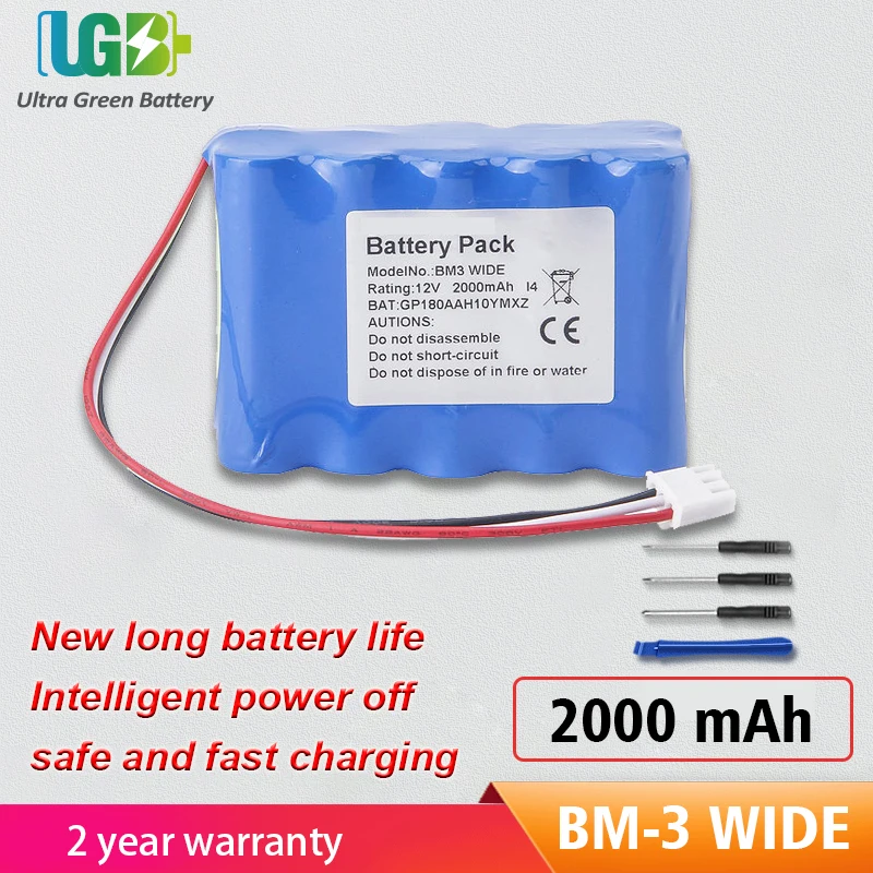 

UGB New BM-3 WIDE Battery For Korea Bionet BM-3 WIDE GP180AAH10YMXZ medical battery