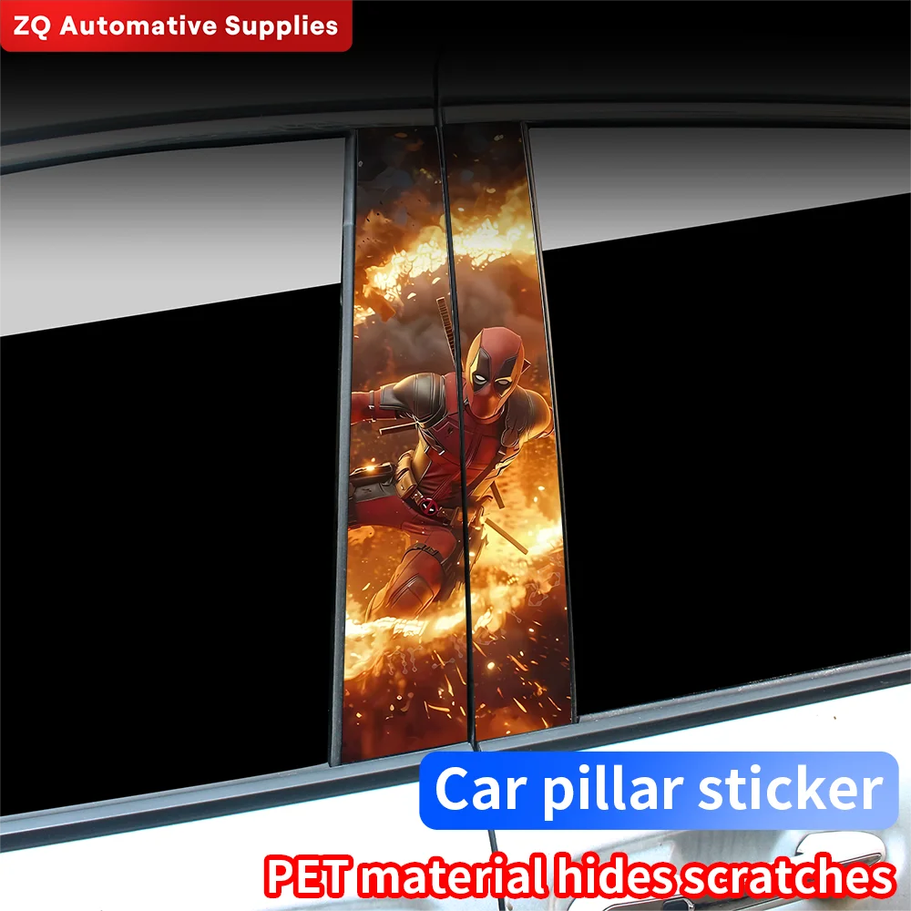 

Anime Car Stickers Car B-pillar Decal Waterproof Stickers Auto Center Pillar Sticker Cover Scratches Vehicle Decor Accessories