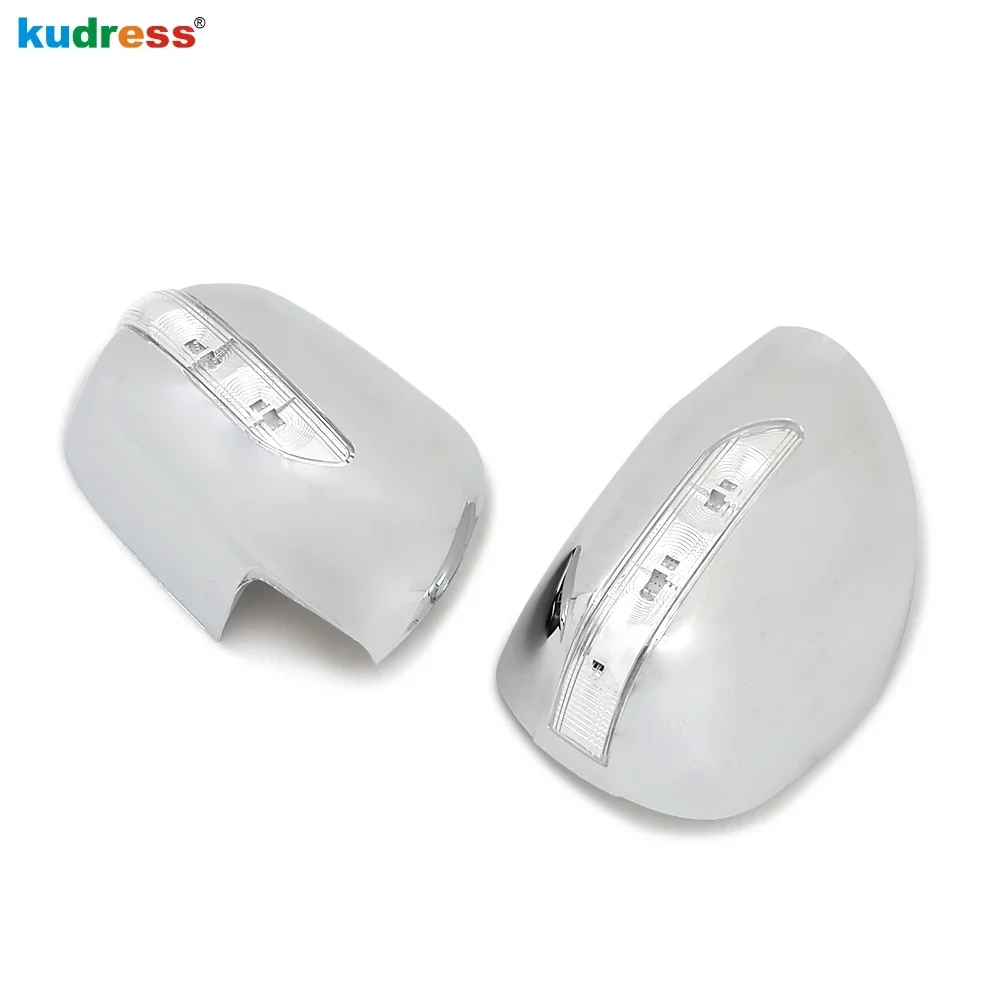 For Toyota 2700 FJ120 J 120 Prado 2003-2008 2009 Chrome Car Rearview Mirror Cover Trim Side Wing Mirrors Cap Overlay Accessories