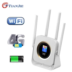 CPE904 4G Lte Router Sim CPE 4G Modem Mobile Hotspot Wireless Wifi Broadband 4 Wifi Antenna with 3000mAh Battery