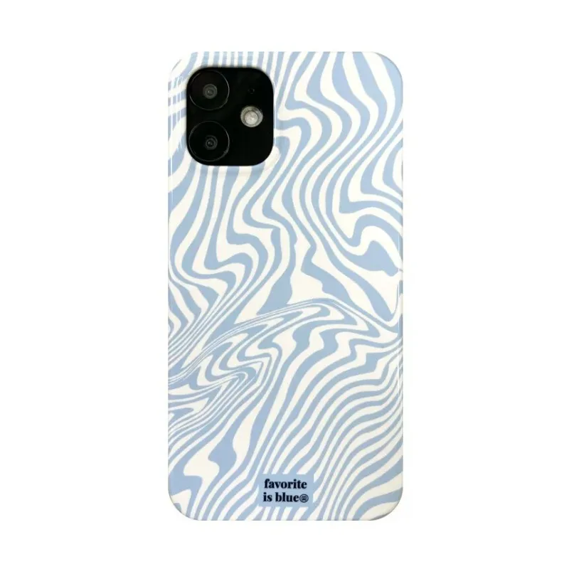 Blue Striped Flower Phone Case For iPhone 17 16 15 14 13 12 11 Pro Max Mini SE 7 Plus Shockproof Non-Slip Silicone Cover Fundas - náhled 5