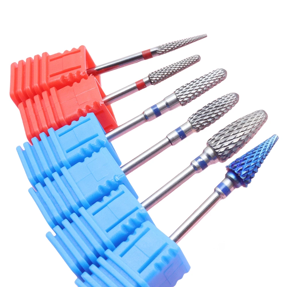 6 Styles Carbide Nail Drill Bits Tungsten Steel Rotate Electric Milling Cutter For Manicure Gel Polish Remover Nail Files Pedicu