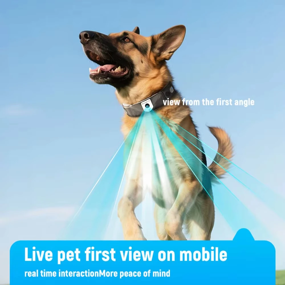 C10 Smart Pet  Collar  4K Live View, , Voice Alerts