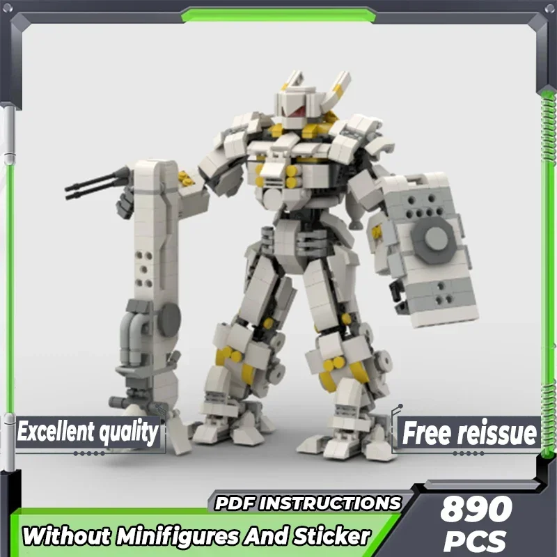 Military Combat Mech Model Moc Building Bricks White Knight Mecha Technology Modular Blocks Gift Christmas Toy DIY Sets Assembly