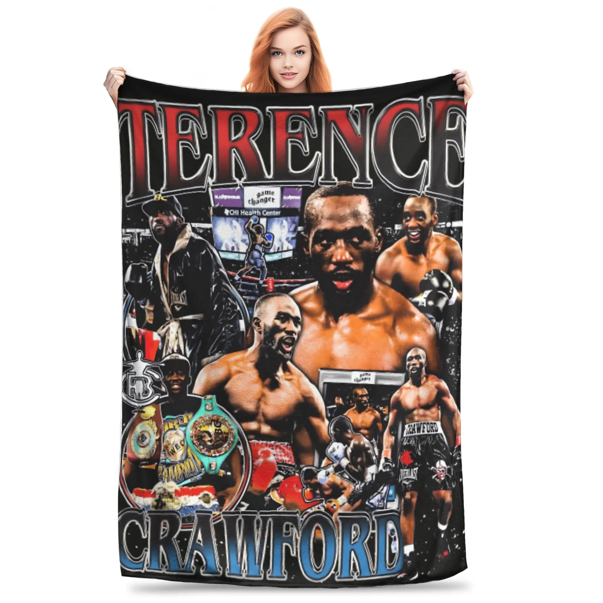 

Terence Crawford Flannel Blankets Winter Soft Durable Throw Blanket for Child Couch Chair Pattern Bedspread Sofa Bed Cover