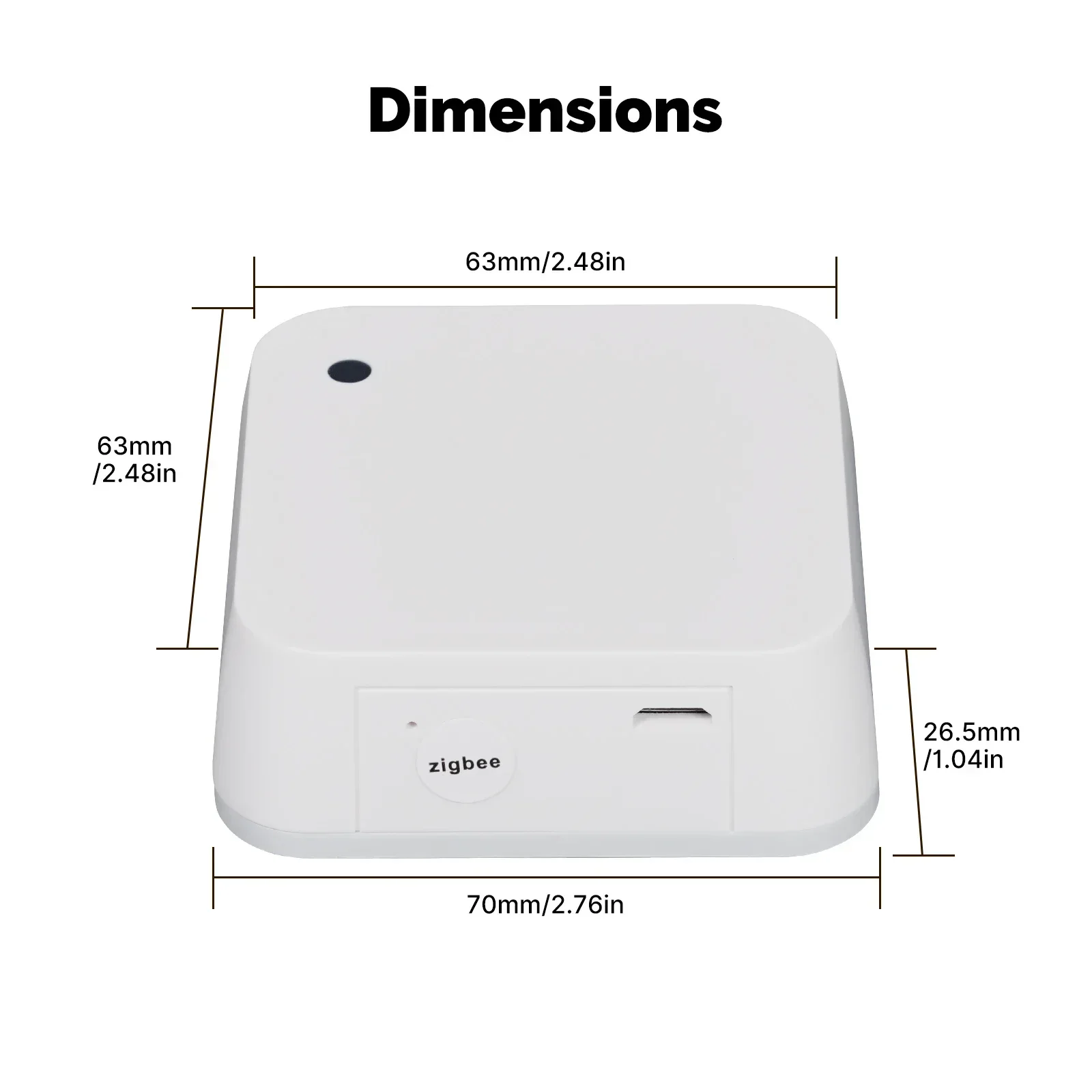 MOES Tuya ZigBee Smart Temperautre Humidity Light Sensor Illumination Value Detector App Remote Monitor Battery USB Dual Powered