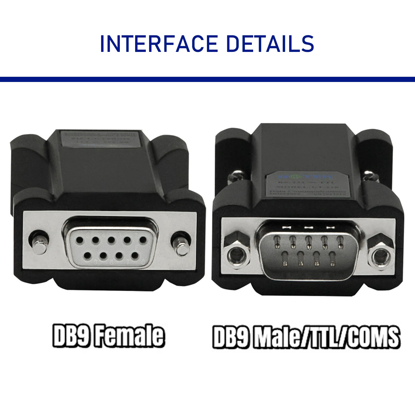 UOTEK Industrial Grade RS-232 RS232 to TTL Converter Output 5V COM DB9 Connector Adapter Supports All Operating System UT-210