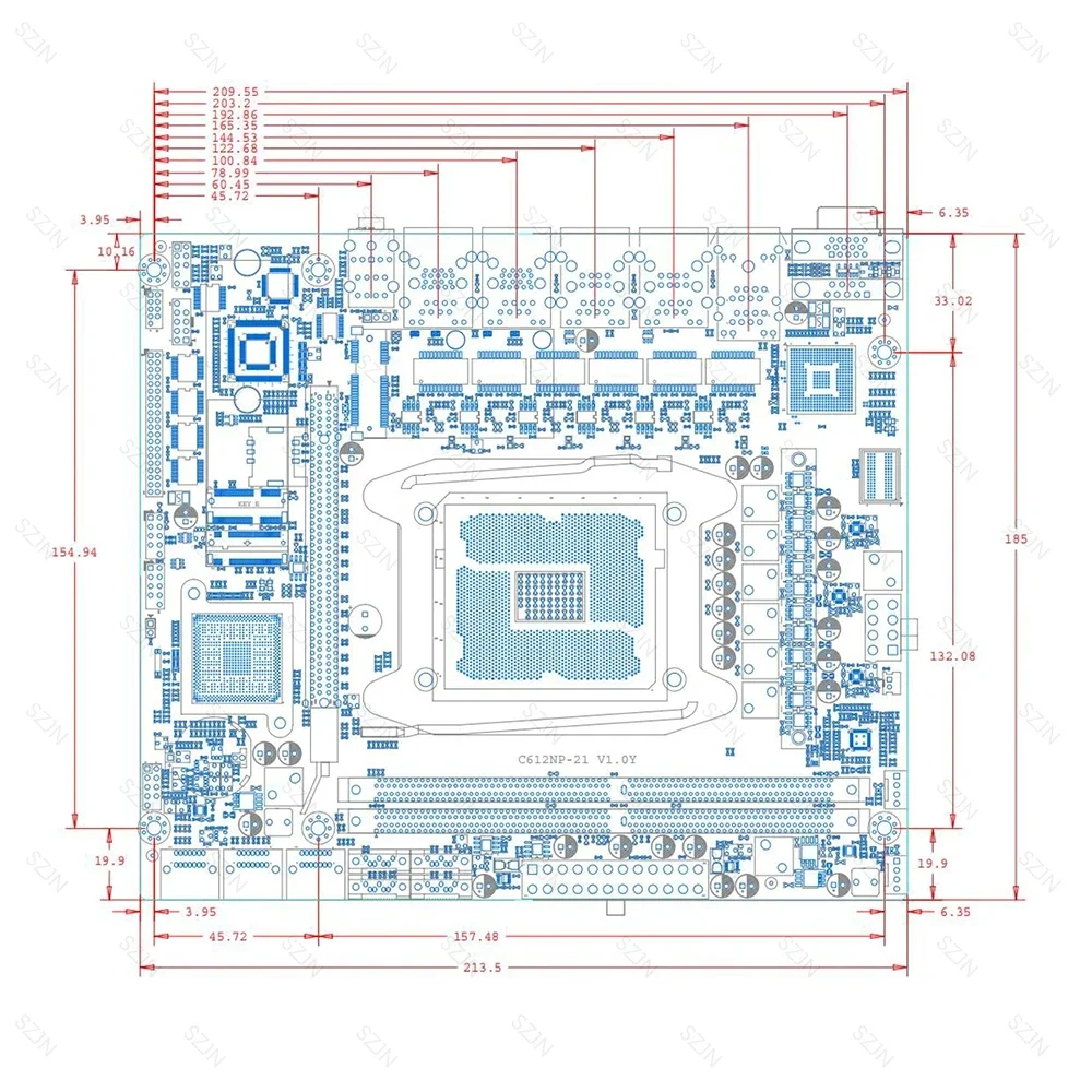 Imagem -06 - Placa Nas com 10 Cabo Sata para 10 Sata Lga20113 para Roteador Nas Servidor 6x 2.5gbps I226 e5 2640v4 1m X99 Nas-c612