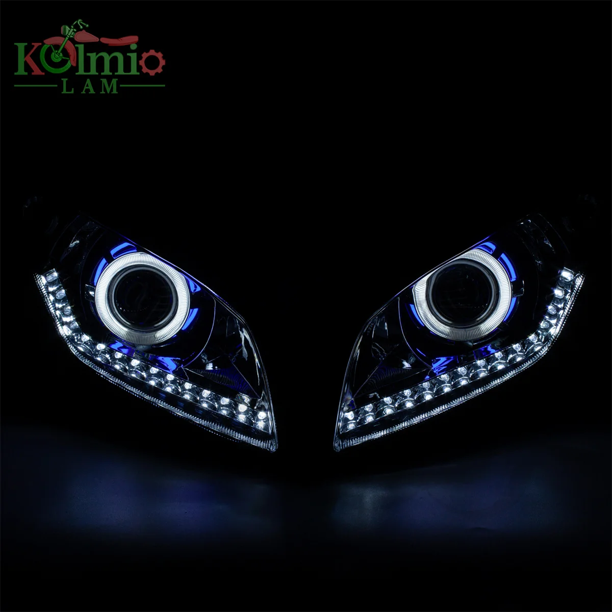 Motorcycle Head Light Fit For 2013 - 2017 YAMAHA YZF-R15 HID Projector Demon Angel Eye Headlight YZF R15 2014 2015 2016