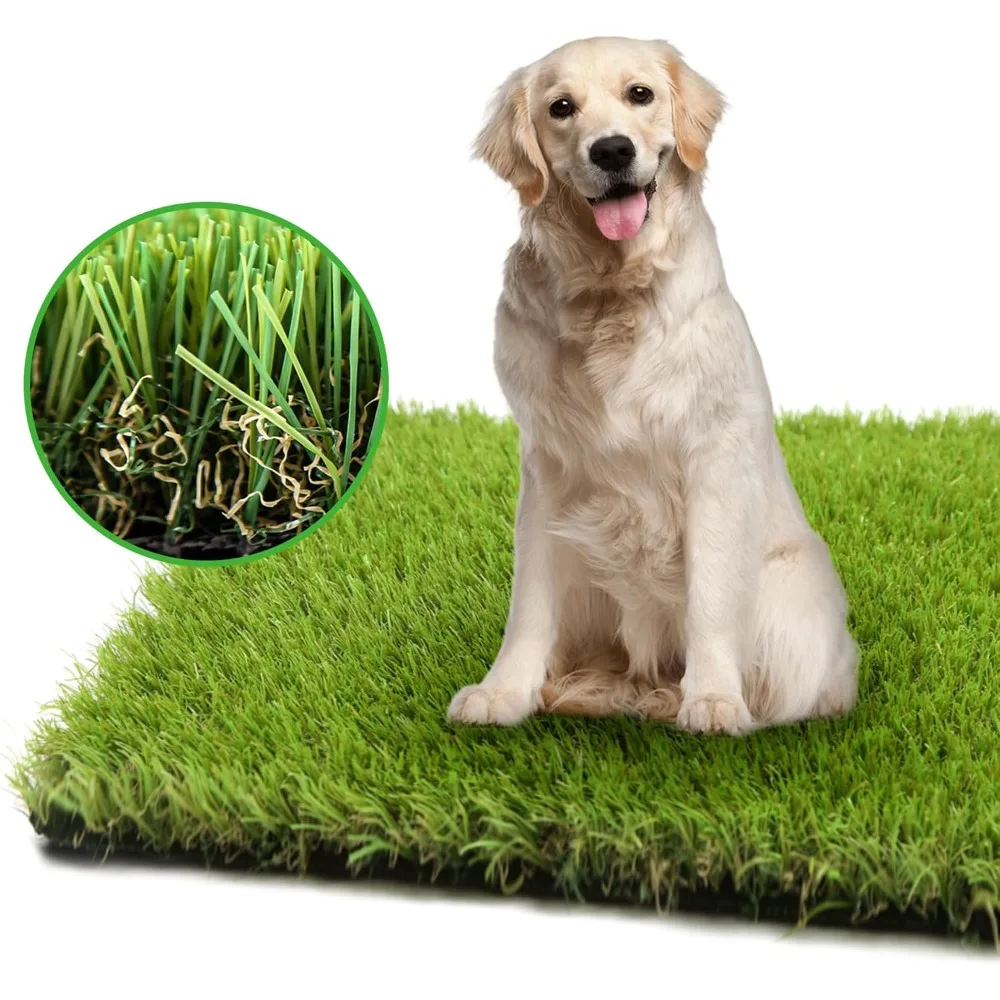 

Artificial Grass Turf for Dogs 6 ft x 8 ft,1.38 inch Extra Large Fake Grass Pee Pad for Puppy Potty Training，Faux pet Grass Rug