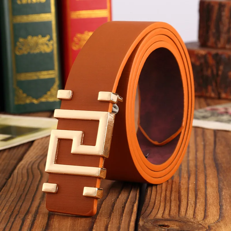 Fashion Casual Gold Letter Button Top Men\'s Women\'s Belts for Daily Wear Jeans Designer Belts for Comfortable Gift To Boyfriend