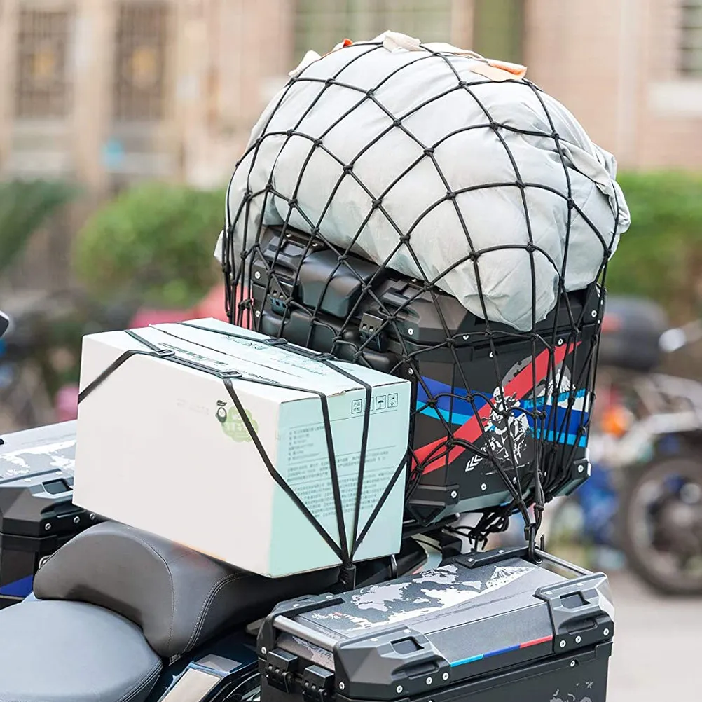 

Эластичная сетка для багажа для мотоциклов, внедорожников, квадроциклов, UTV, кемпинговых тележек, из высокоэластичного латексного материала, регулируемая, 100 см