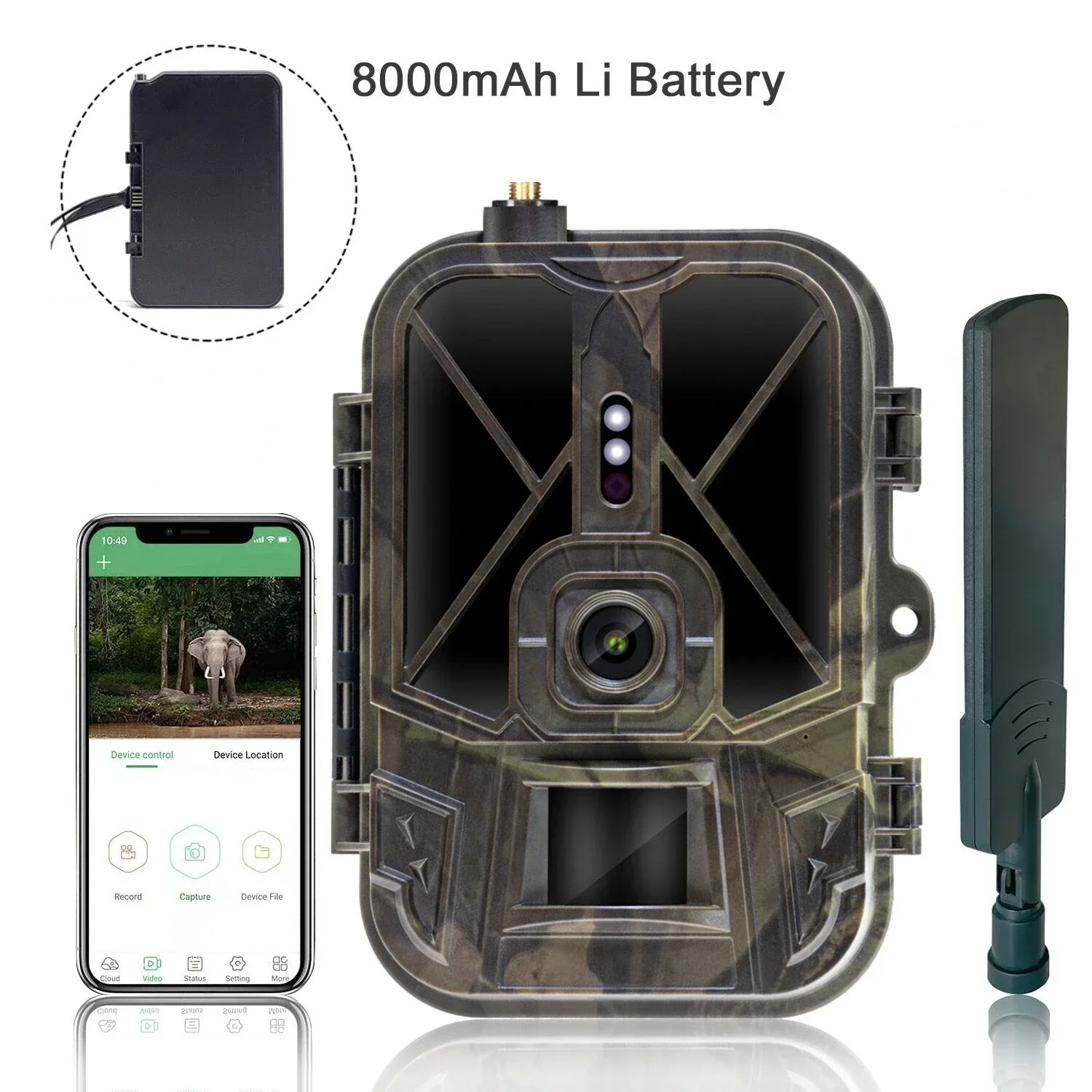 Hunting Trail Camera 4G 4K 36MP Wildlife Camera APP 940nm Invisible IR LED Night Vision IP65 Waterproof camera HC-940Rro-LI